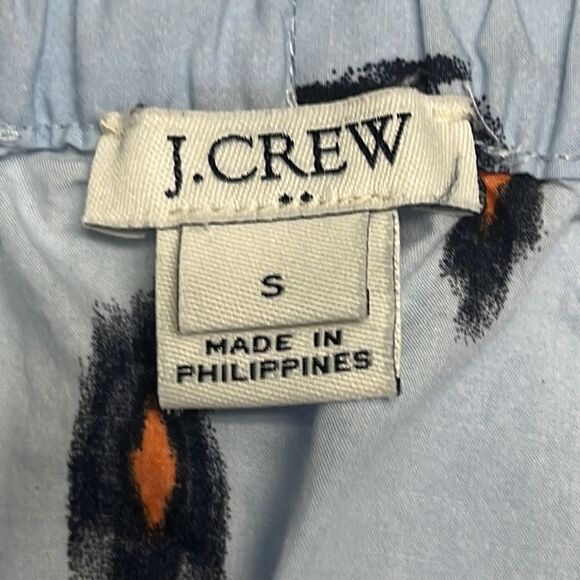 J. Crew Light Blue Cotton Abstract Design Fluttered Sleeve Sundress- Small - Picture 10 of 14